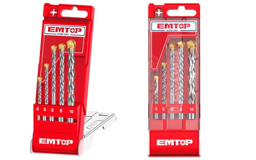 EMTOP 5 Pcs masonry drill bits set ECDB13051