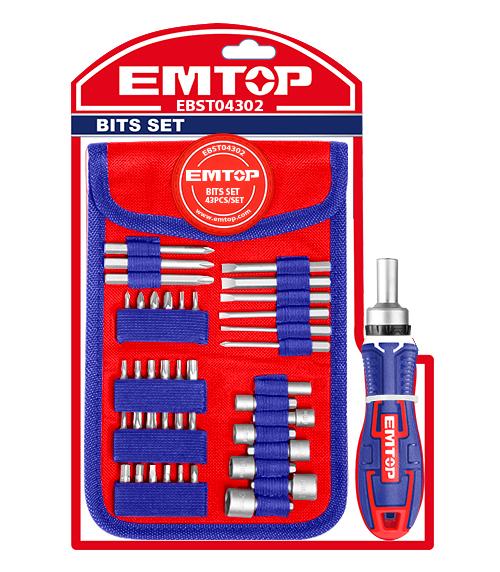 EMTOP 43 Pcs screwdriver bit set EBST04302