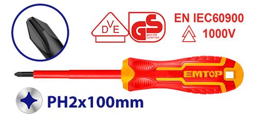 EMTOP Insulated screwdriver ESDRJPH2100